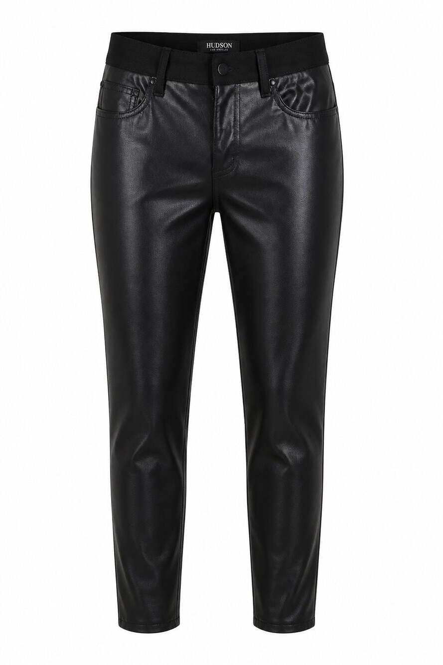 Judy Blue Los Angeles JB88810 Black Coated Faux Leather Skinny Jeans 16W #1124